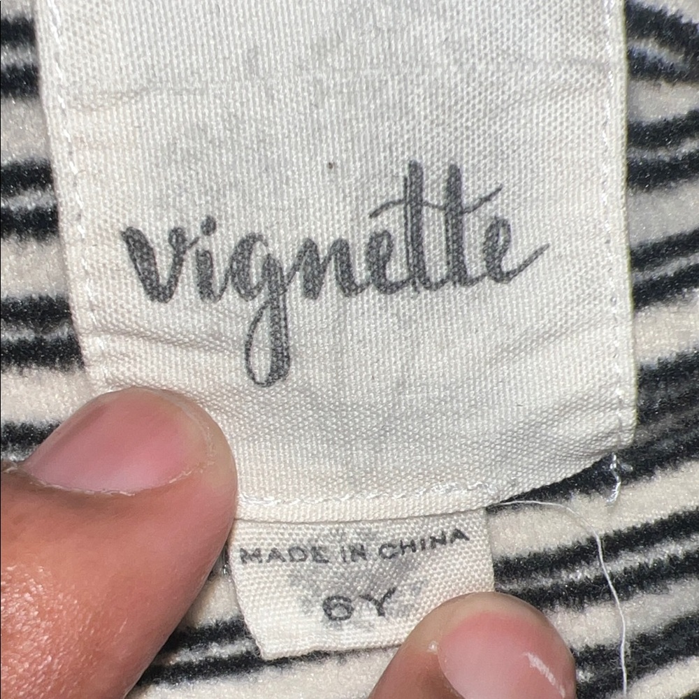 Vignette Black and White Striped Dress - Picture 2 of 9